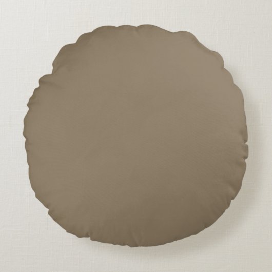 Taupe Solid Color, Cushion, Simple, Netral, Modern ラウンドクッション (正面)
