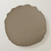 Taupe Solid Color, Cushion, Simple, Netral, Modern ラウンドクッション (裏面)
