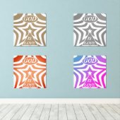 Taupe Star Poster Print - Neutral "God Is Love"  (ウッドフロア)