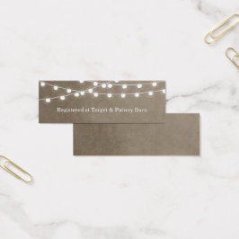 Taupe String Lightsの結婚挿入カード