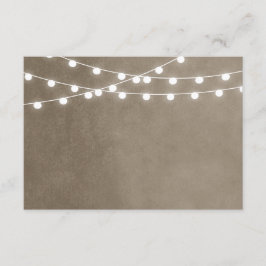 Taupe String Lightsの結婚挿入カード エンクロージャーカード