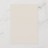 Taupe Wedding Details Card | Minimal Elegant Info  エンクロージャーカード (裏面)