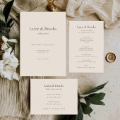 Taupe Wedding Invitation | Minimal Elegant Neutral 招待状