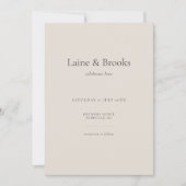 Taupe Wedding Invitation | Minimal Elegant Neutral 招待状 (正面)