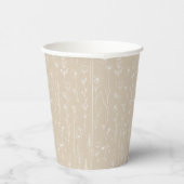 Taupe Wildflower Party Cup | Neutral Botanical 紙コップ (右)