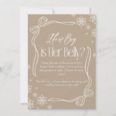 Taupe Winterコケット彼女の腹の大きさ 招待状 (正面)