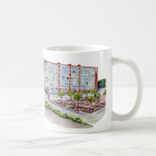 Taurの帽子のロゴのLarkinの建物 コーヒーマグカップ