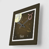 Taur 21 avrigl fin 20 matg Uhr スクエア壁時計 (傾斜)