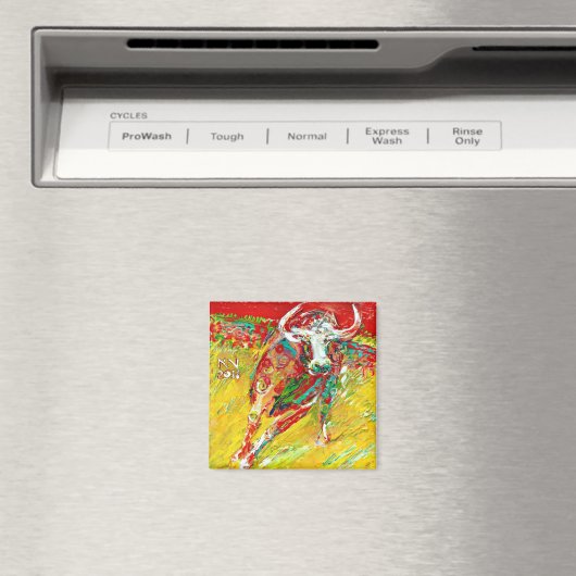 Taureau 4 par Natalia KURUCH マグネット (インサイチュ (食洗機))