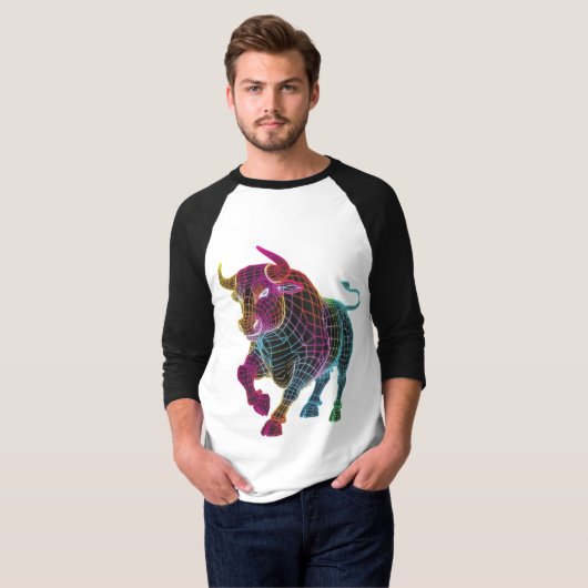 Taureau puissant coloré tシャツ (正面フル)