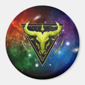Taureau Zodiaque Cadeau Astrologie マグネット (正面)