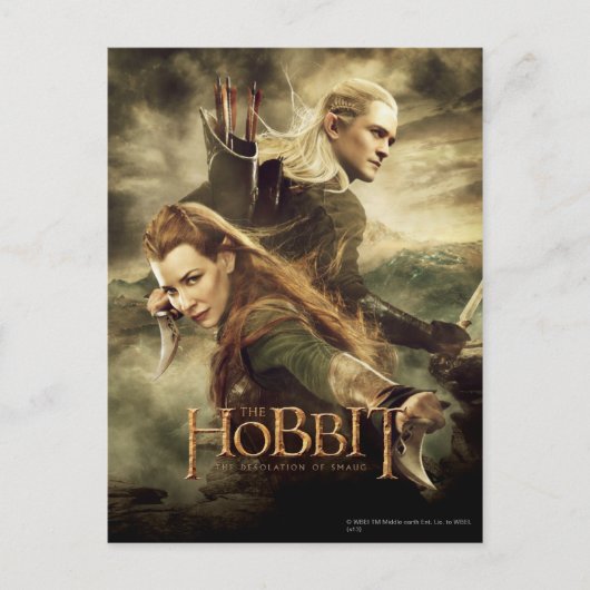 TAURIEL™およびLEGOLAS GREENLEAF™の映画のポスター3 ポストカード (正面)