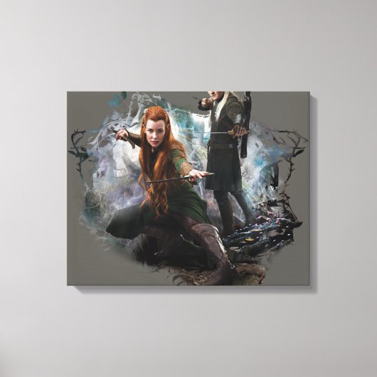 TAURIEL™およびLEGOLAS GREENLEAF™グラフィック キャンバスプリント (正面)