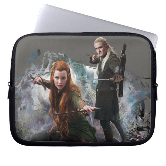 TAURIEL™およびLEGOLAS GREENLEAF™グラフィック ラップトップスリーブ (正面)