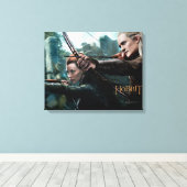 TAURIEL™およびLEGOLAS GREENLEAF™ムービーポスター キャンバスプリント (インサイチュ (ウッドフロア))