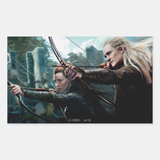 TAURIEL™とLEGOLAS GREENLEAF™映画ポスター 長方形シール (正面)