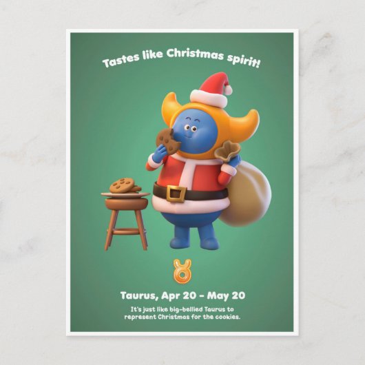 Taurusのクリスマスポストカード ポストカード (正面)