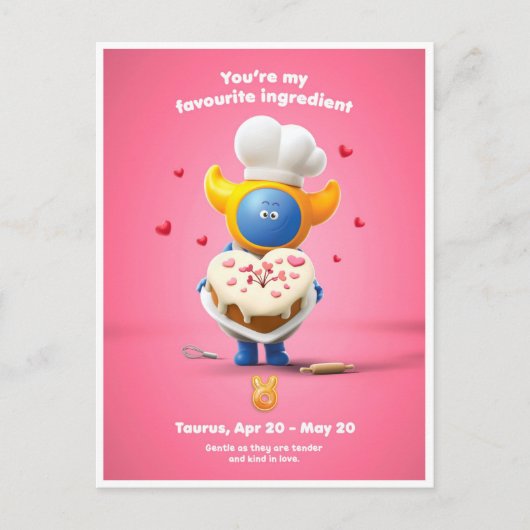 Taurusのバレンタインデーのはがき ポストカード (正面)