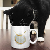 Taurusカスタマイズ可能な水色〔占星術の〕十二宮図デザインコーヒー コーヒーマグカップ