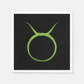 TAURUSブル4月5月星占い〔占星術の〕十二宮図パーティー スタンダードカクテルナプキン (正面)