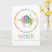 Taurus互換誕生日グリーティングカード カード (黄色い花)