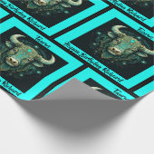 Taurus名前の追加誕生日占星術ギフト ラッピングペーパー (角)