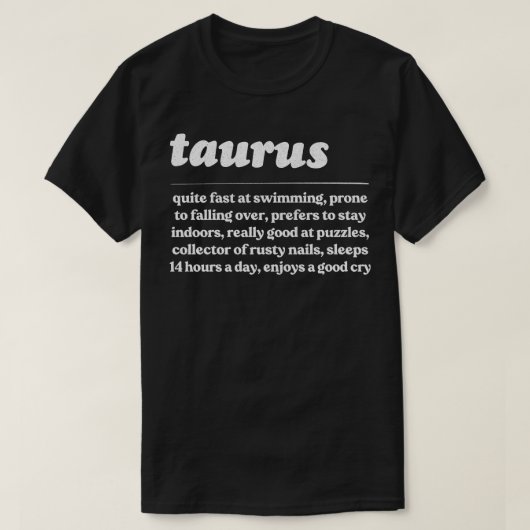 Taurus干支ユーモラスな贈り物デザイン Tシャツ (デザイン正面)
