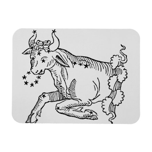 Taurus(ブル)は「詩的」からのイラストレーション マグネット (横)