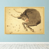 Taurus -ヴィンテージ画像の〔占星術の〕十二宮図記号 キャンバスプリント (インサイチュ (ウッドフロア))