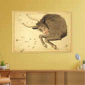 Taurus -ヴィンテージ画像の〔占星術の〕十二宮図記号 キャンバスプリント (インサイチュ (リビング))