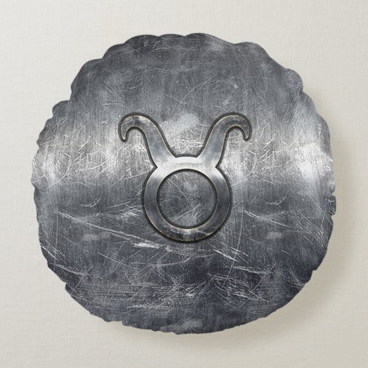 Taurus〔占星術の〕十二宮図サインイングランジ動揺してスタイル ラウンドクッション (正面)