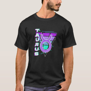 Taurus〔占星術の〕十二宮図サインVaporwave美学80s 90s私 Tシャツ