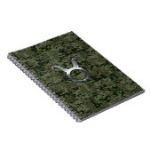 Taurus〔占星術の〕十二宮図シンボルオングリーンデジタル迷彩柄 ノートブック (右側)