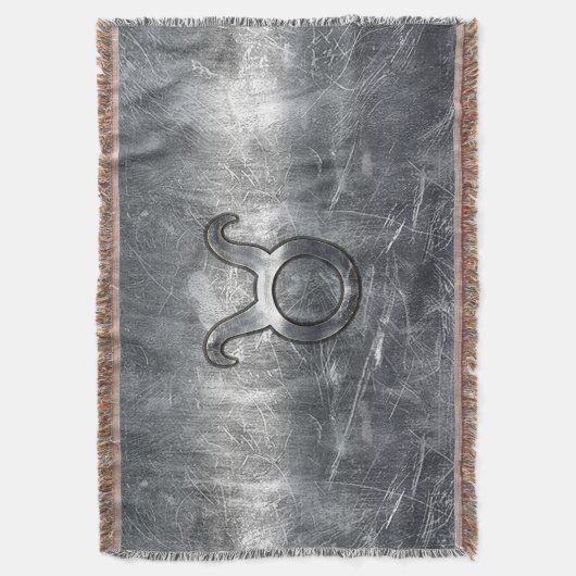 Taurus〔占星術の〕十二宮図シンボルグランジ動揺してスタイル スローブランケット (正面縦)