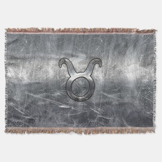 Taurus〔占星術の〕十二宮図シンボルグランジ動揺してスタイル スローブランケット (正面)
