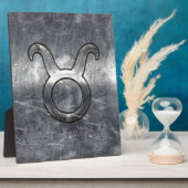 Taurus〔占星術の〕十二宮図シンボルグランジ動揺してスタイル フォトプラーク (側面)