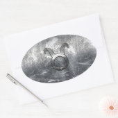Taurus〔占星術の〕十二宮図シンボルグランジ動揺してスタイル 楕円形シール (封筒)