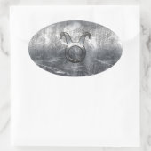 Taurus〔占星術の〕十二宮図シンボルグランジ動揺してスタイル 楕円形シール (バッグ)