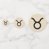 Taurus〔占星術の〕十二宮図シンボル標準by Kenneth Yoncich コンフェッティ (正面)