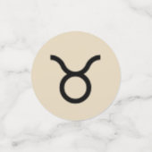 Taurus〔占星術の〕十二宮図シンボル標準by Kenneth Yoncich コンフェッティ (スモール正面)