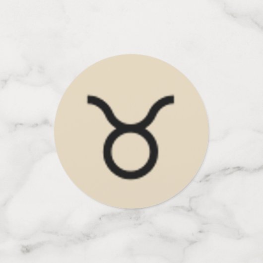 Taurus〔占星術の〕十二宮図シンボル標準by Kenneth Yoncich コンフェッティ (スモール正面)