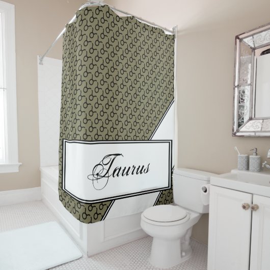 Taurus〔占星術の〕十二宮図シンボル標準by Kenneth Yoncich シャワーカーテン (インサイチュ)
