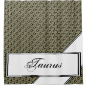 Taurus〔占星術の〕十二宮図シンボル標準by Kenneth Yoncich シャワーカーテン (正面)