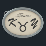 Taurus〔占星術の〕十二宮図シンボル標準by Kenneth Yoncich 卵形バックル<br><div class="desc">トーラス〔占星術の〕十二宮図シンボル標準、ベルトバックル。写真Copyright (C) Kenneth Kenji Yoncich.All Rights Reserved.</div>