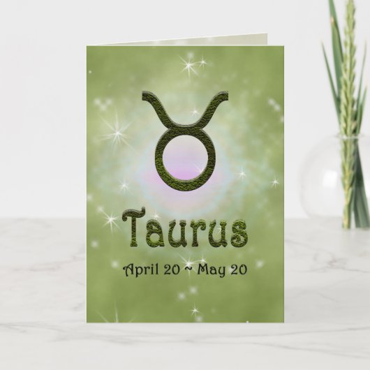 Taurus〔占星術の〕十二宮図星印Uピックカラー カード (正面)