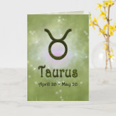 Taurus〔占星術の〕十二宮図星印Uピックカラー カード (黄色い花)