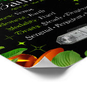 Taurus〔占星術の〕十二宮図星印Y2Kブラック4:5ポスター ポスター (角)