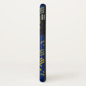 Taurus〔占星術の〕十二宮図+星占い記号パターン金ゴールド+ブルース Case-Mate iPhoneケース (裏面/左)