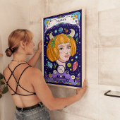 Taurus〔占星術の〕十二宮図Sign BluePoster -エレガントおよ自然び ポスター