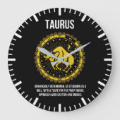 Taurus -占星術、おもしろい〔占星術の〕十二宮図サインユーモア ラージ壁時計 (正面)